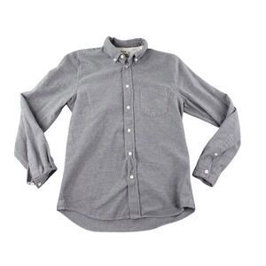 Acne Studios Isherwood Flannel Shirt Classic Fit Grey Cotton Mens Size 46
